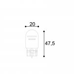 LAMPADA AUSILIARIA 12V W21/5W