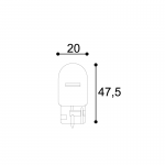 LAMPADA 12V W21W/ 5W ULTRA WHITE EVO