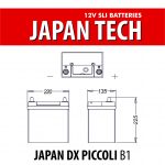 BATTERIA JAPAN 45 DX PICCOLI SENZA PIEDINO