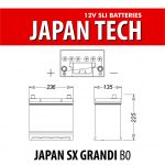 BATTERIA JAPAN 45 SX GRANDI SENZA PIEDINO