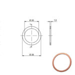 RONDELLA RAME RICOTTO 20x26x1,5 MM